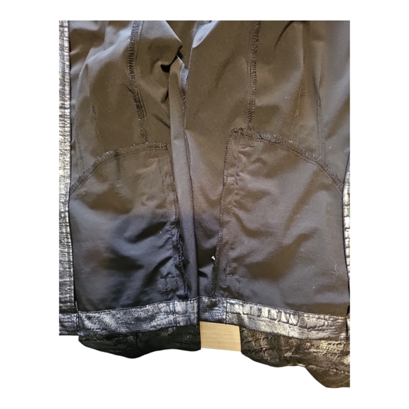 Chico's Lightweight Metallic Silver Shirt Jacket - Picture 8 of 9